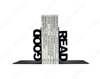 Good Read Metal Bookends, Metal Decor, Metal Art, Office, Gift , Best Gift Ever, Best Decoration, Love,Bookends, Metal Bookends, Book lover