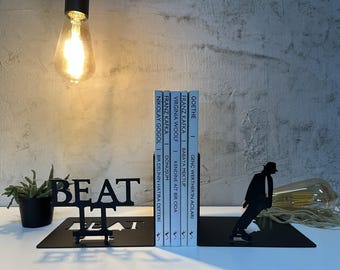 Michael  Bookends, Michael Metal Decor, Jackson Metal Art, Gift Idea, Beat It Gift, King of Pop Gift Decoration, Moonwalk  Bookends, Gift