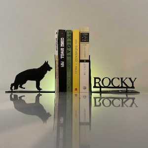 Dog Customize Metal Bookend,dog Metal Decor,puppy Metal Art,cat gift,Customize Bookend,dog Specialized bookends,Customize Gift,dog name gift