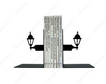 Streetlight Metal Bookends, Metal Decor, Metal Art, Office, Gift , Best Gift Ever, Best Decoration,Lamp ,Street Lamp,WORLDWIDE FREE SHIPPING