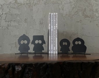 South Park Metal Bookends, Eric Cartman Metal Decor, Metal Art, Kenny McCormick, Stan Marsh bookends, Kylie Gift, Book holder, Book Gift