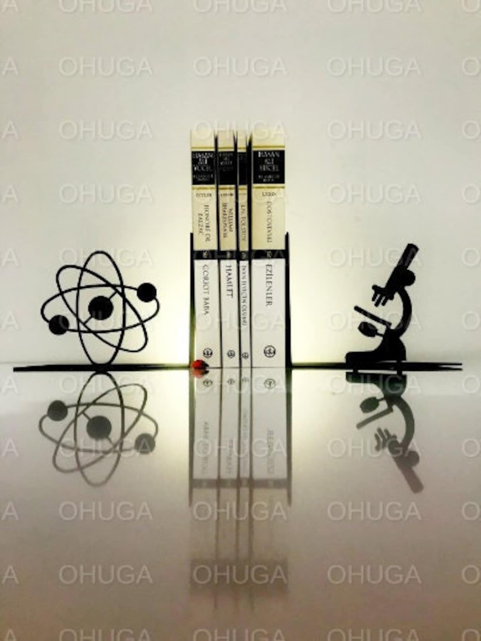 Atom Science Metal Bookends Atom Metal Decor Science Metal - Etsy