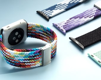 Verstellbares Solo Loop Armband für Apple Watch 1 2 3 4 5 6 7 8 9 M02