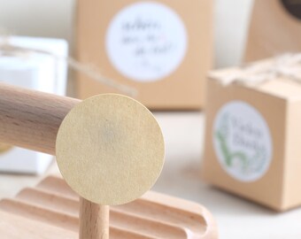 Box with blank stickers & jute ribbon, gift box, party favor, table decoration, DIY packaging for weddings S1M03 SZ