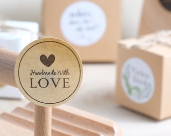Handmade stickers, gift box, jute ribbon, product packaging, DIY packaging for homemade items S1M03 SZ