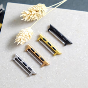 Adaptador de correa para Apple Watch de 24 mm de ancho (fabricado en acero inoxidable) para Series 1 - 9 10 11 SE y Ultra 1 / 2 / 3 38 40 41 42 44 45 46 49 mm AA1