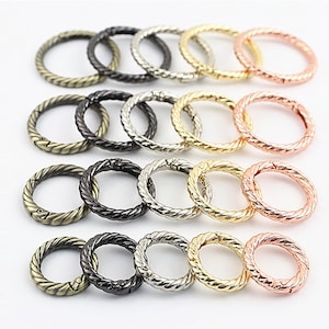 Braids Carabiner Snap Hook Round Key Ring CR(Zoepfe)