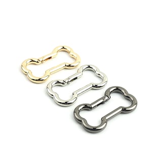 Bone shaped carabiner carabiner hook key ring bone image 1