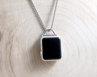 Smartwatch necklace with adapter, Apple Watch chain, watch necklace, pocket watch style, for Samsung Huawei Xiaomi Watch HKetteMT