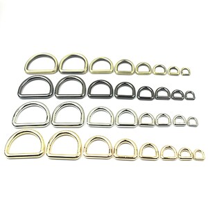 Anelli a D in metallo in 8 misure (8–38 mm) – robusti e versatili per borse, portachiavi, progetti fai da te, artigianato in pelle CZDRing