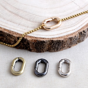 Oval smyckeskarbinhake – Metallspänne för halsband, armband och gör-det-själv-smycken – Kopplingsdelar i olika färger CLangkreis