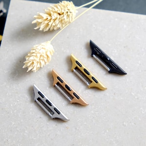 Adaptador de correa para Apple Watch (ancho de asa de 14 mm), fabricado en acero inoxidable para Series 1 - 9 10 11 SE y Ultra 1 / 2 / 3 38 40 41 42 44 45 46 49 mm AA1