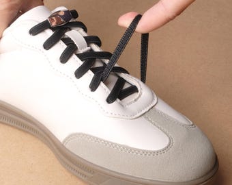 Elastic shoelaces with reusable metal clasp | No need to tie a bow | 23 colors | Sneakers for kids & adults K14 5.5