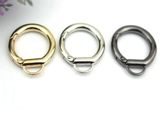 Round carabiner ring with eyelet – zinc alloy – carabiner hook for keychains, bags & DIY projects C5Ring