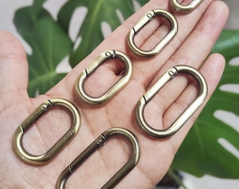 Oval metal carabiner – sturdy carabiner hook, ring carabiner for bags, keychains, jewelry & DIY projects. CLangkreis
