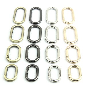Oval carabiner snap hook metal key ring CLongcircle