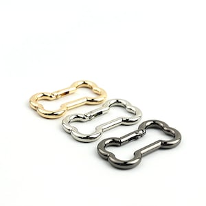 Bone shaped carabiner carabiner hook key ring bone image 2