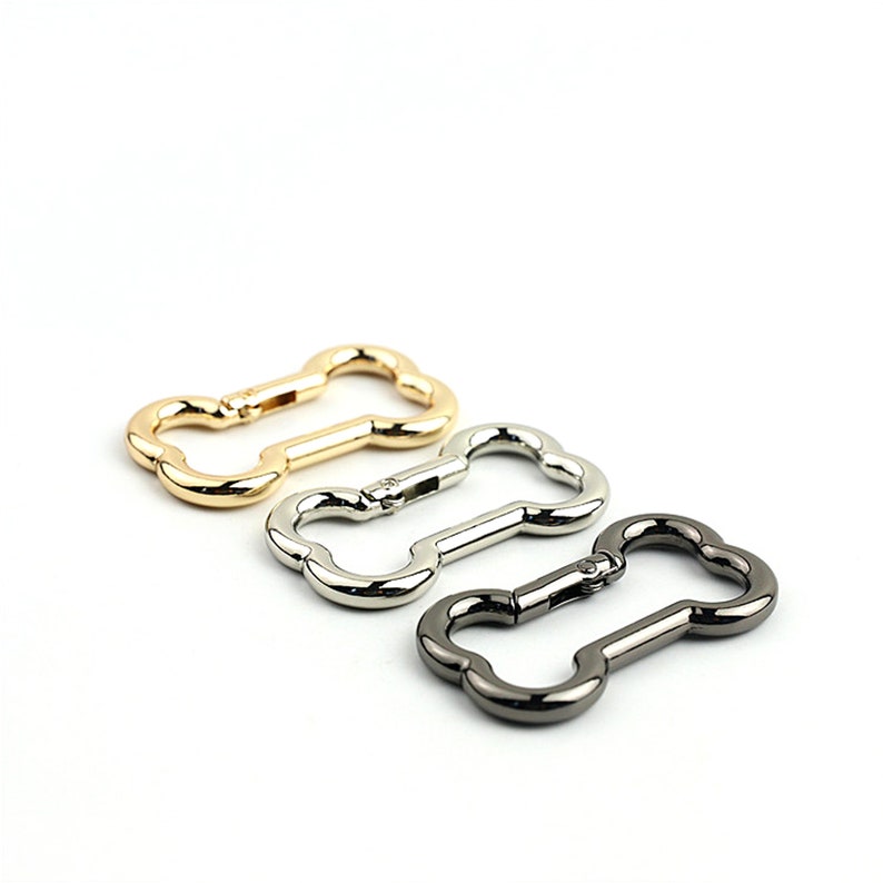 Bone shaped carabiner carabiner hook key ring bone image 2