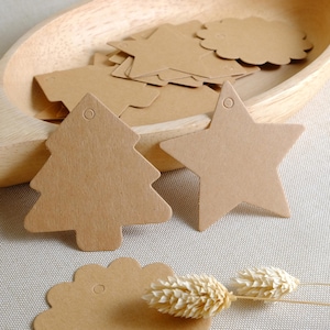 12/24 etiquetas de regalo papel kraft en blanco para etiquetar SZAnh