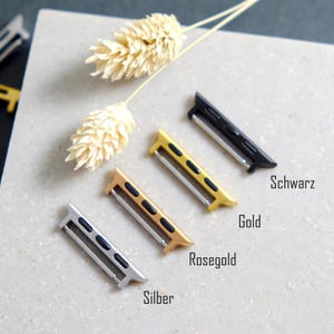 Apple Watch Adapter - 22 mm lug width stainless steel bracelet for Series 1 - 9 10 11 SE & Ultra 1 / 2 / 3 38 40 41 42 44 45 46 49 mm AA1 image 2