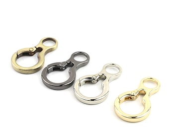 Metal carabiner hook with round eyelet – carabiner for bags, keychains & DIY projects C5Gourd