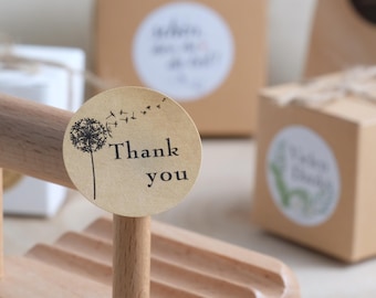 Thank you stickers, gift box with jute ribbon, product packaging, party favor DIY packaging S1M03 SZ