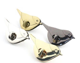 Bird-shaped metal bag clasp – twist lock for bags, wallets & creative DIY projects. Swivel clasp C7M02
