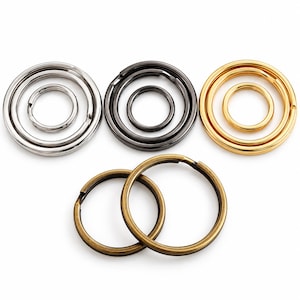 Ronde metalen sleutelringen – 13 / 22 / 26 mm 1 5 10 25 50 Splitringen voor sleutelhangers C6R
