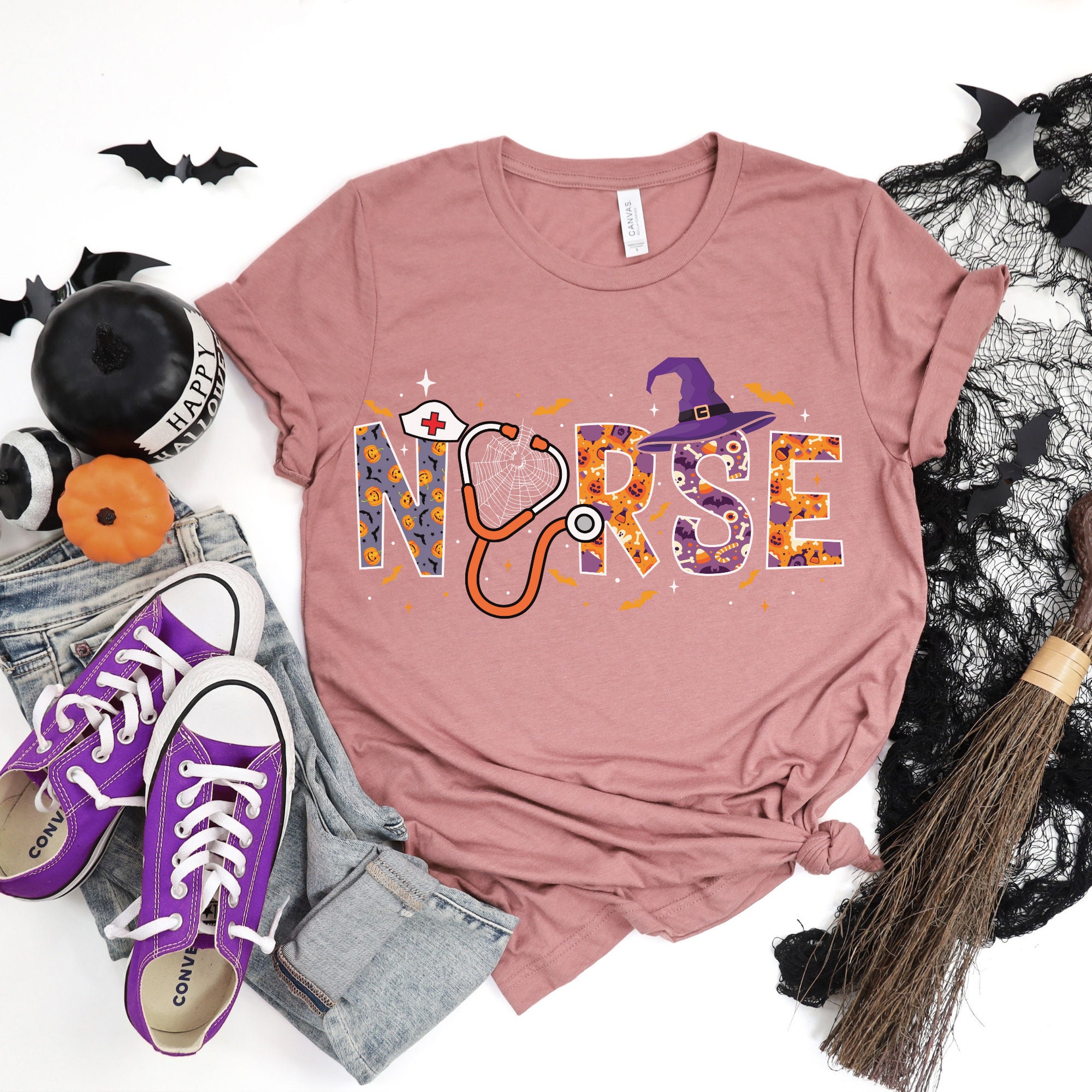 Discover Spooky Nurse Shirt, Halloween Nurse Shirts, Nurse Shirt, Witch Shirt, Scary Shirt, Halloween Costume, Scary Nurse Top, Nursing Gift, Oct 31.