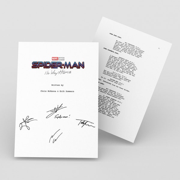 Spiderman: No Way Home l Guión de película l Con autógrafos l Free Express