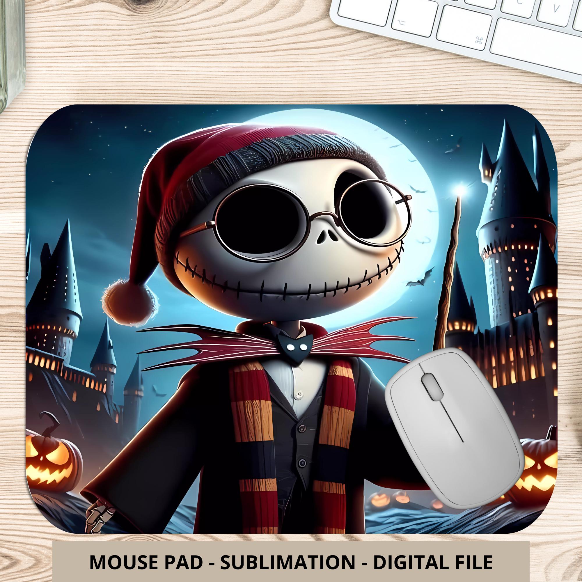 Jack Skellington and Sally Round Mouse Pad Non-Slip Rubber