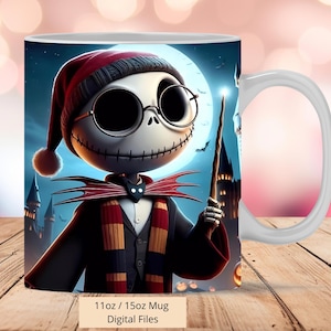 3D Cute Jack Halloween Mug Wrap, 3D Jack Mug Wrap Sublimation Design PNG, Mug 11oz and 15oz Halloween Mug Wrap, Instant Digital files PNG
