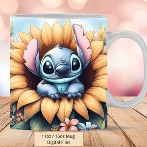 Puntada 3D en envoltura de taza de girasol, diseño de sublimación de envoltura de taza de puntada 3D PNG, envoltura de taza de flor de taza de 11 oz y 15 oz