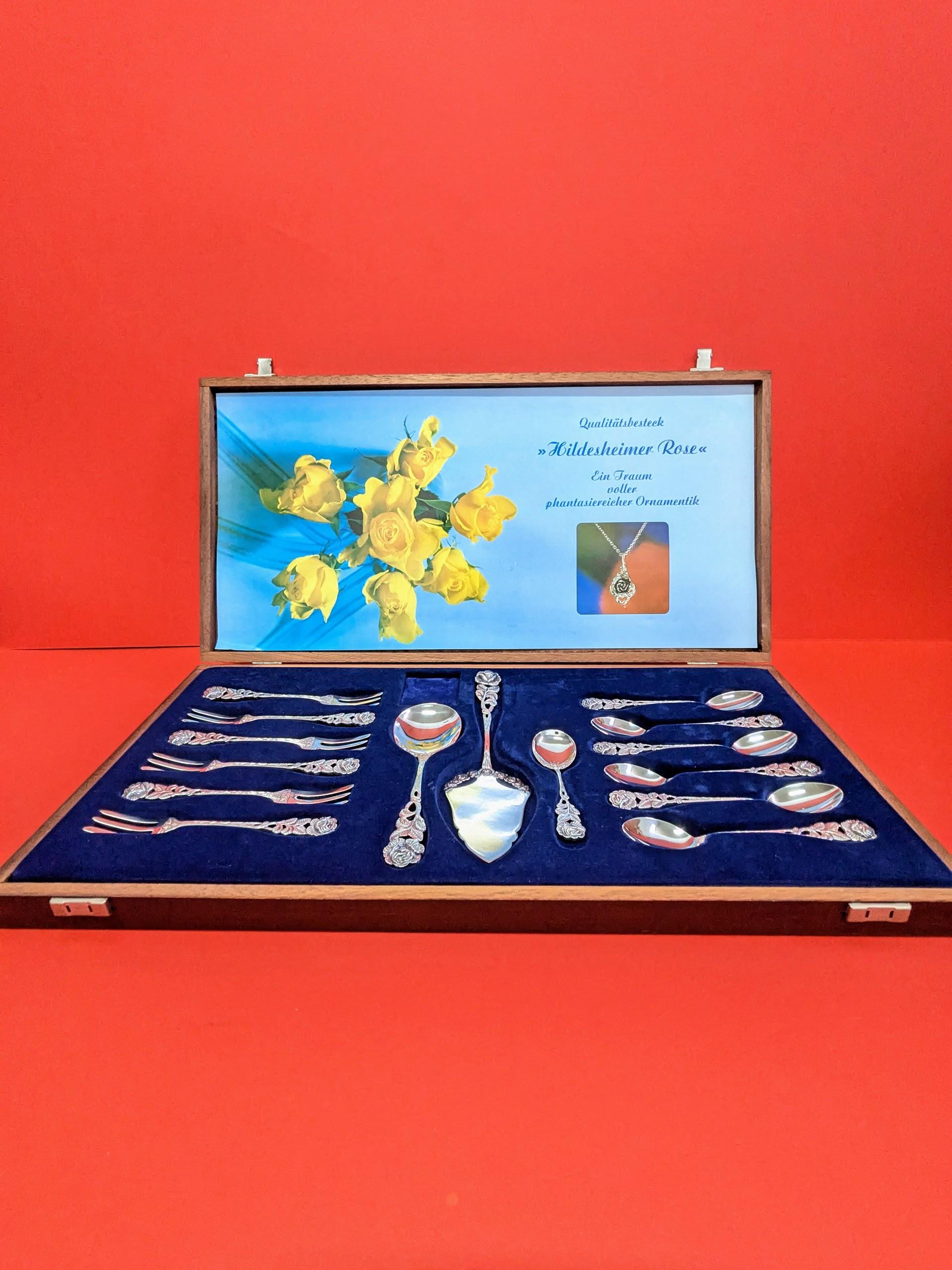 ヴィンテージ シルバーメッキ コーヒー カトラリー セット – 15 ピース