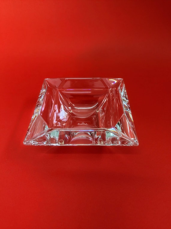 Bvlgari Rosenthal Square Crystal Ashtray - Etsy