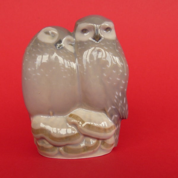 Royal Copenhagen porcelain owls,no 834 by Th Madsen, super cute owls porcelain figurine