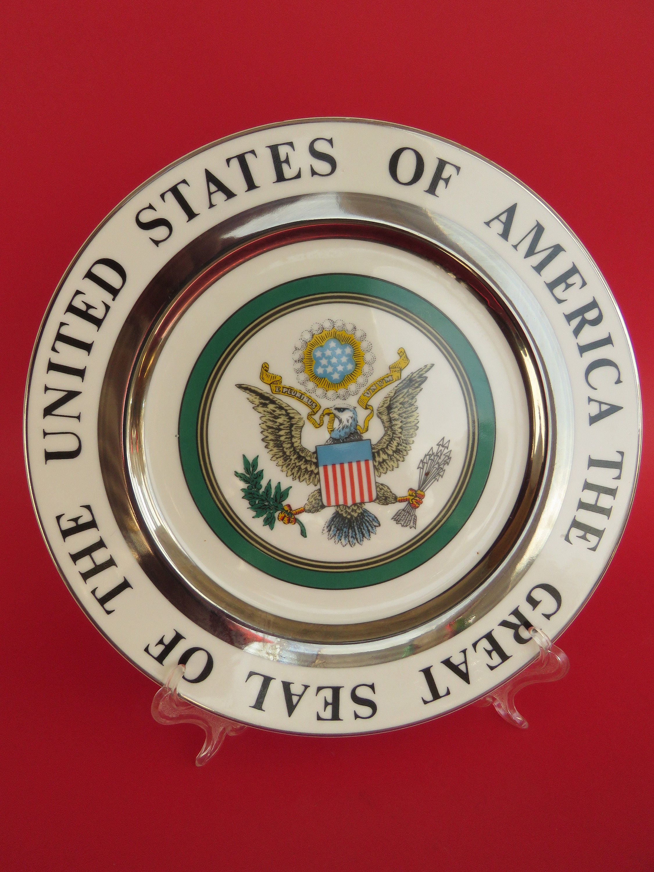 The Great Seal of United States of America Porcelain Plate - Etsy