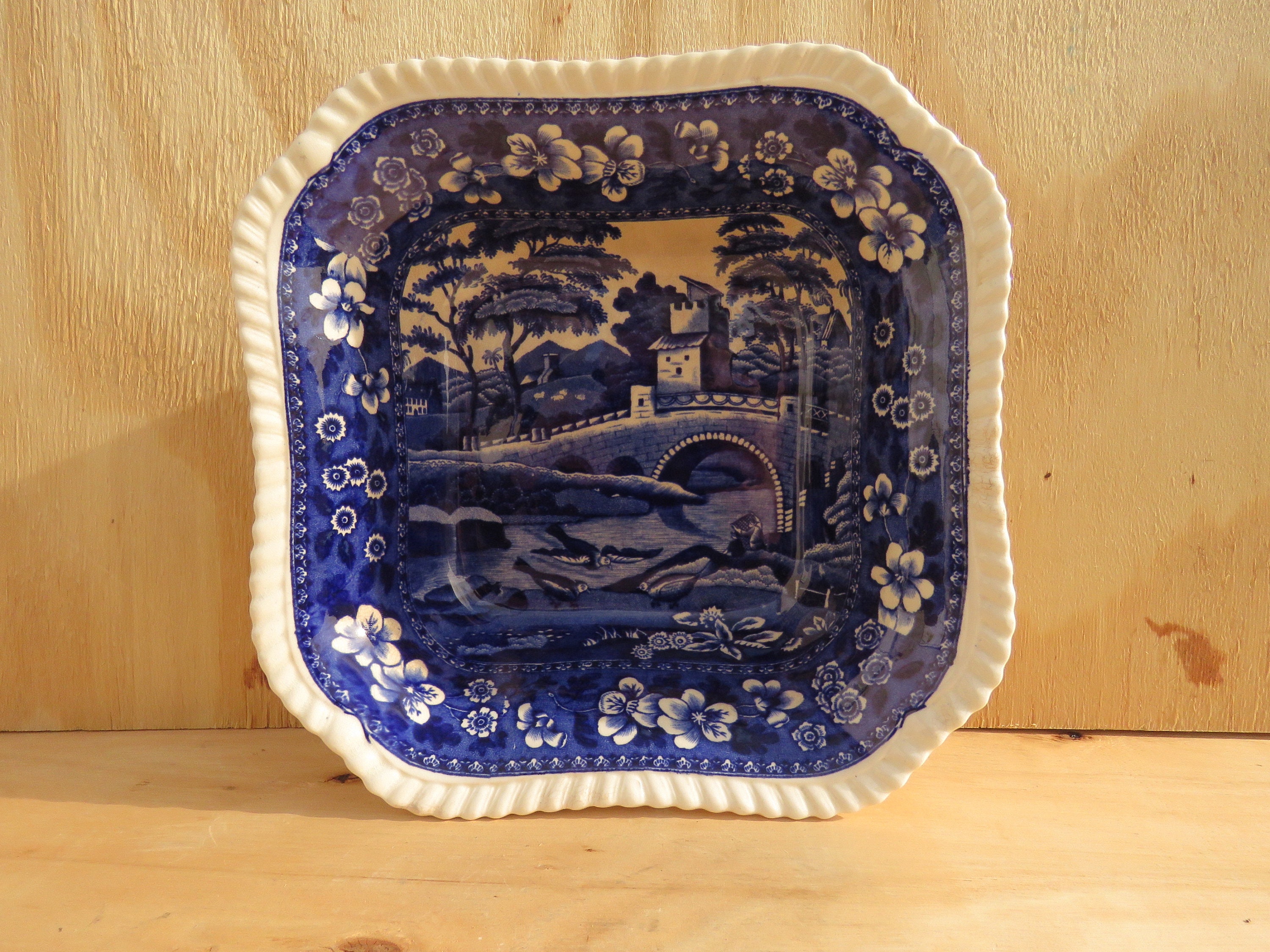 Antique Copeland Spode Blue Tower Pattern Blue and White Ironstone Blue