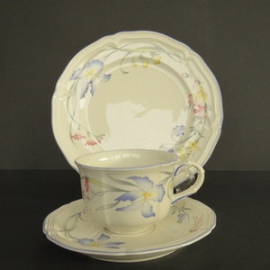 Elegant Villeroy & Boch Riviera Trio Set - Floral Design