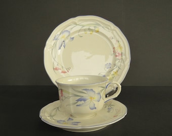 Elegant Villeroy & Boch Riviera Trio Set - Floral Design