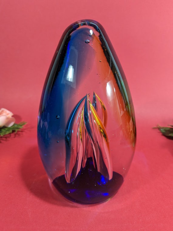 Stunning Murano Oval Egg Shaped Art Glass Paperweight Sculpture - Etsy