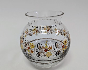 手描きガラスの花瓶｜ゴールドのアクセントが効いたヴィンテージの妖精