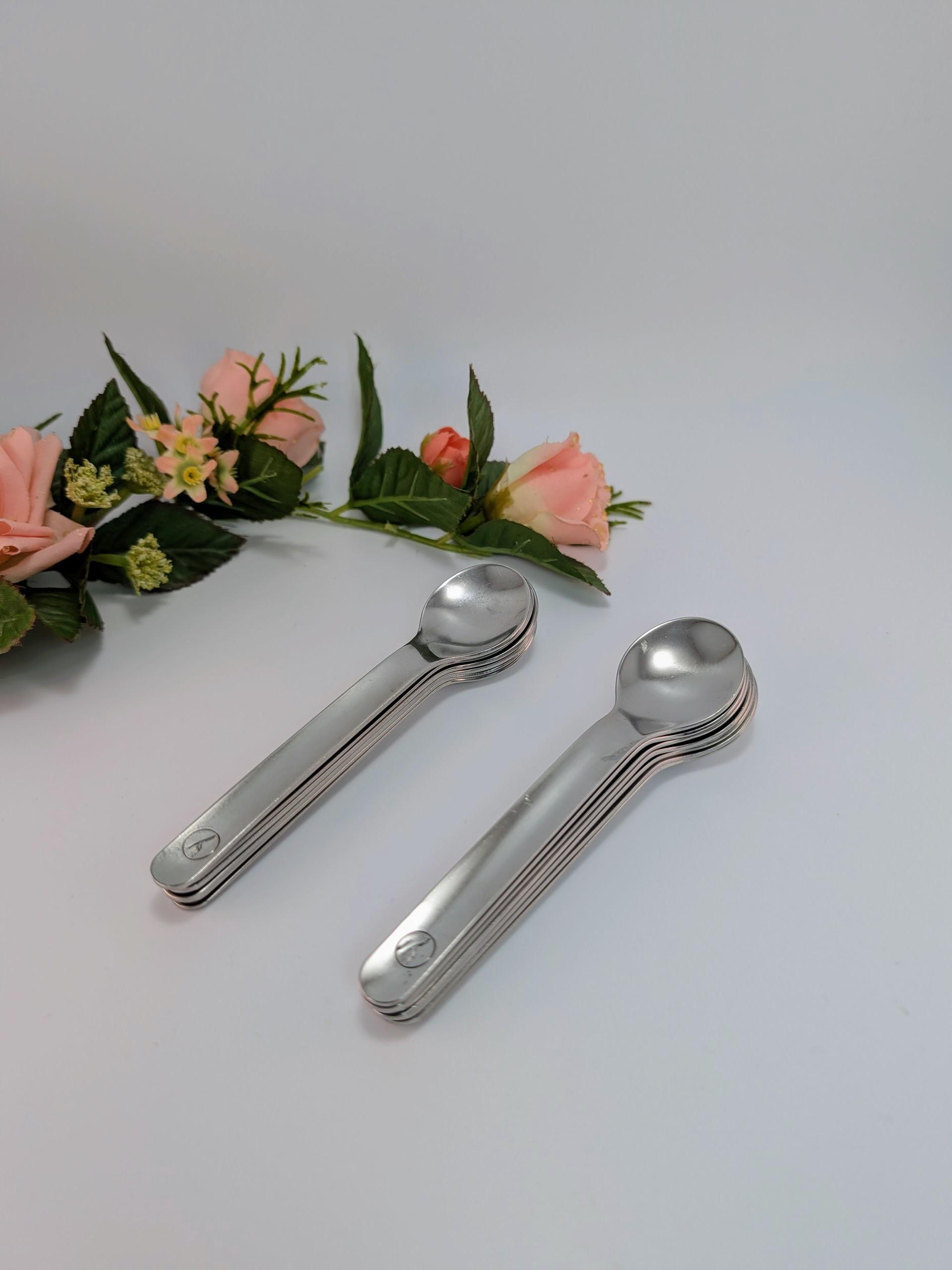 Vintage Lufthansa Spoons Set – Wolf Karnagel Design, Mixed Makers