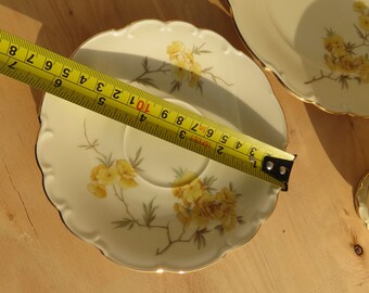 フッチェンロイター ティートリオ 金彩 花柄 ヴィンテージ 魅力的なヴィンテージ フッチェンロイター トリオ セット - カップ