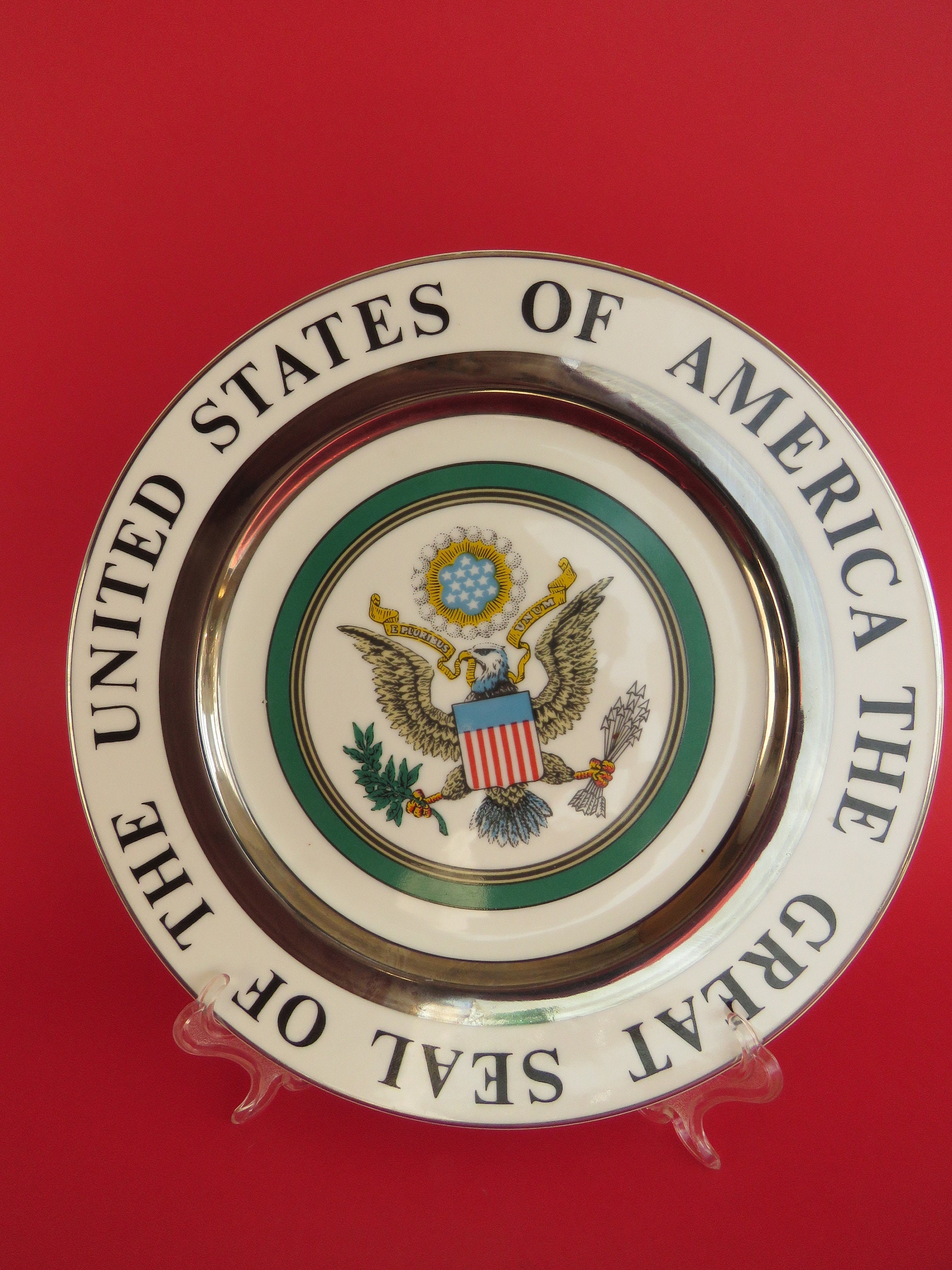 The Great Seal of United States of America Porcelain Plate - Etsy
