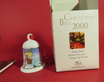 Campana De Navidad Hutschenreuther 1992 - Porcelana, Edición Limitada, 7cm, Embalaje Original