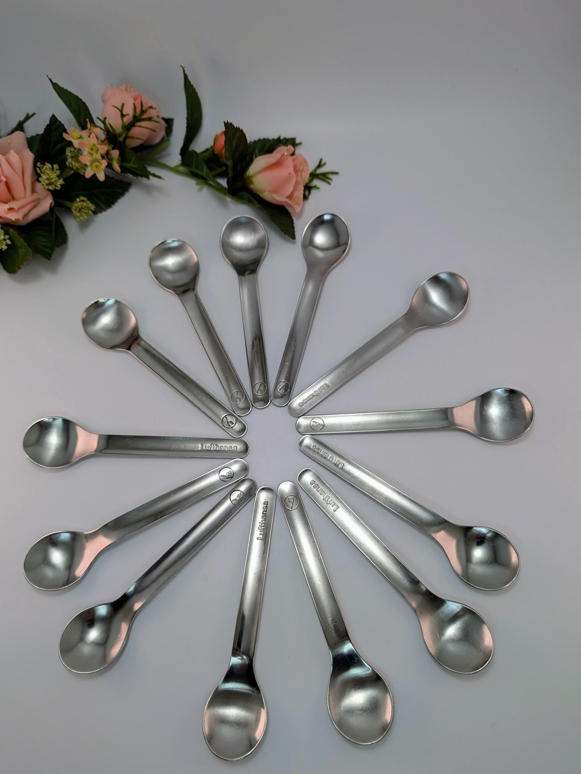 Vintage Lufthansa Spoons Set – Wolf Karnagel Design, Mixed Makers