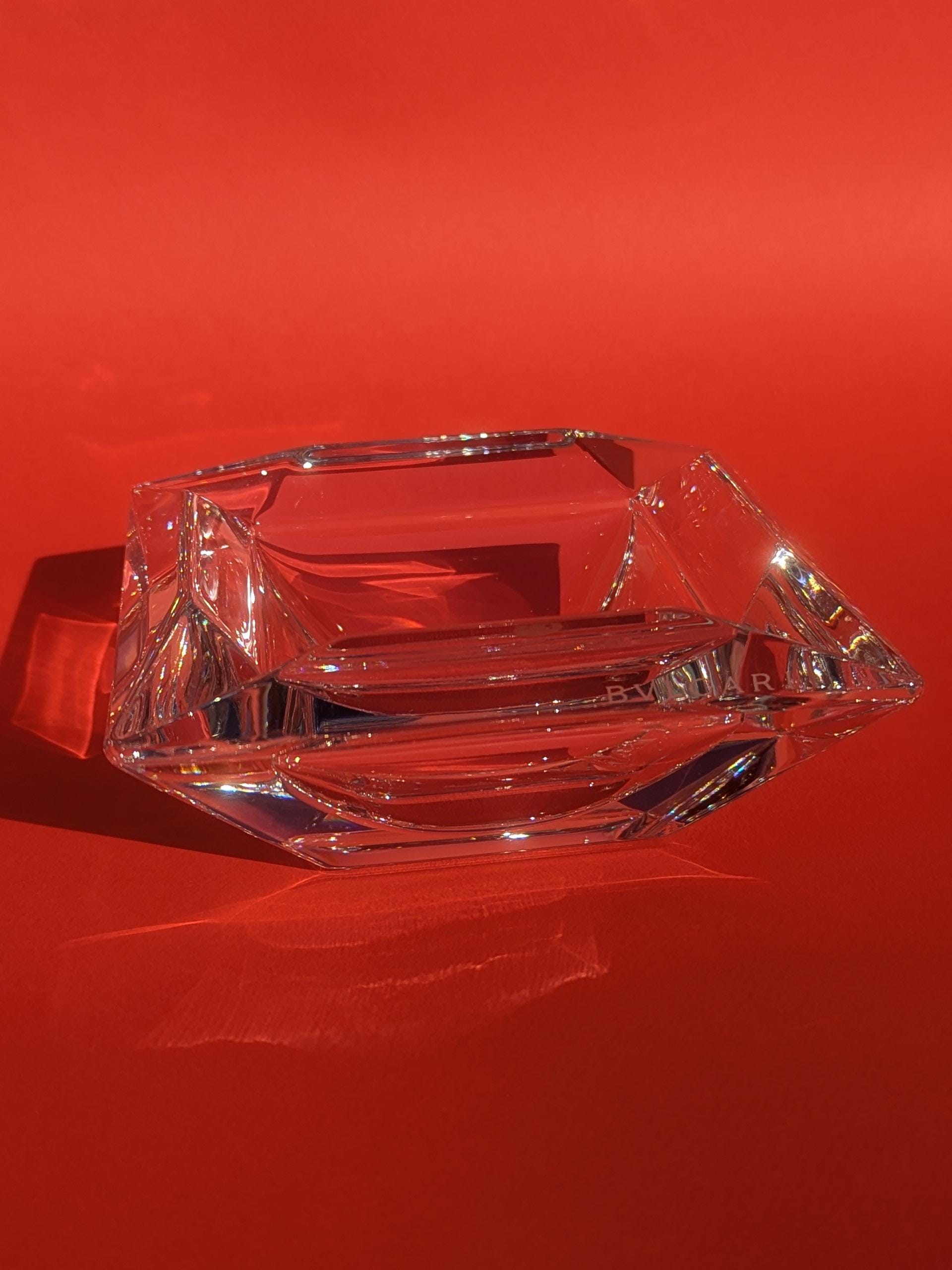 Bvlgari Rosenthal Square Crystal Ashtray - Etsy