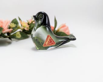 ムラーノ ? 白鷺 鳥 グリーン ガラス アート ホーム デコレーション