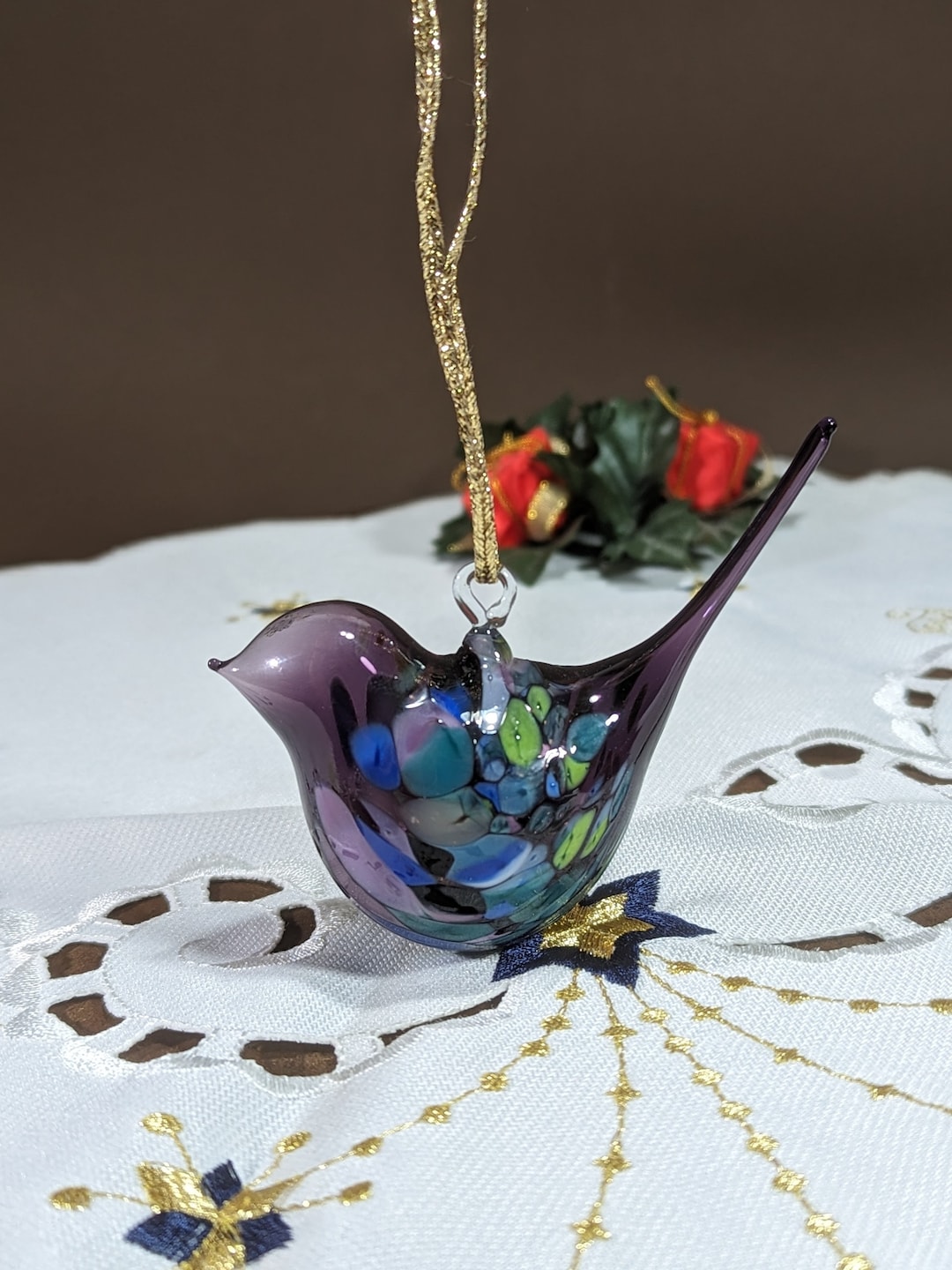 Vintage Handblown Glass Bird Ornament,home Decor Ornament Etsy
